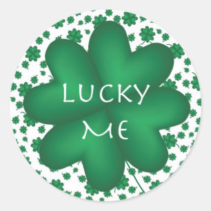 Green Shamrock Lucky Me Sticker