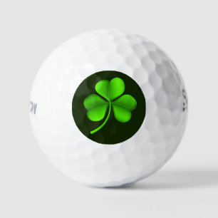 Green Shamrock On Dark Green ssf gbcnt Golf Balls