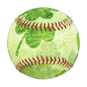Green Shamrock Pattern Baseball