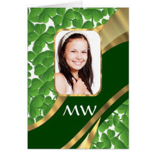 Green shamrock photo background