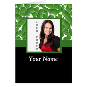Green shamrock photo template