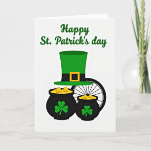 Green Shamrock Pots Card
