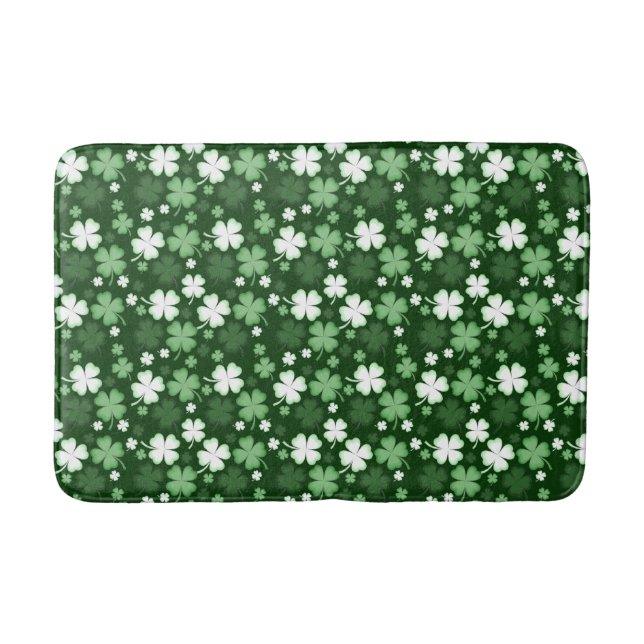 Green Shamrock, St. Patrick's Day Bath Mat (Front)