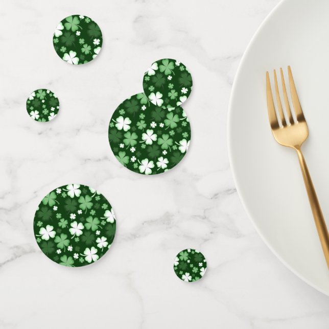 Green Shamrock, St. Patrick's Day Confetti (Group)