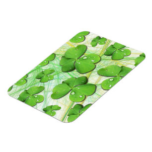 Green Shamrock St Patrick's Day Flexi Magnet