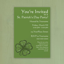 Green Shamrock St. Patrick's Day Party