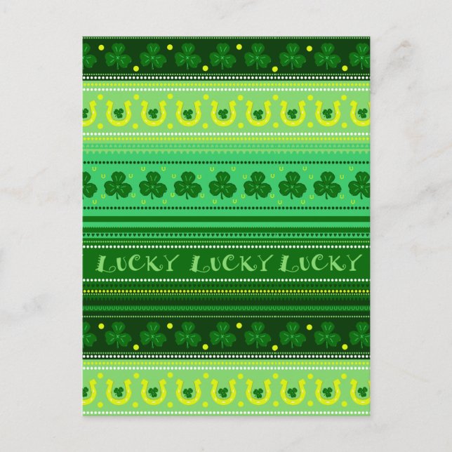 Green Shamrock | St. Patricks Day Postcard (Front)