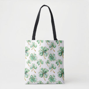 Green Shamrock St. Patrick's Day Tote Bag