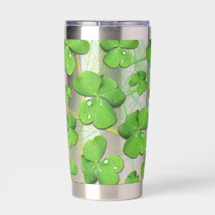 Green Shamrock St Patrick's Insulated Tumbler