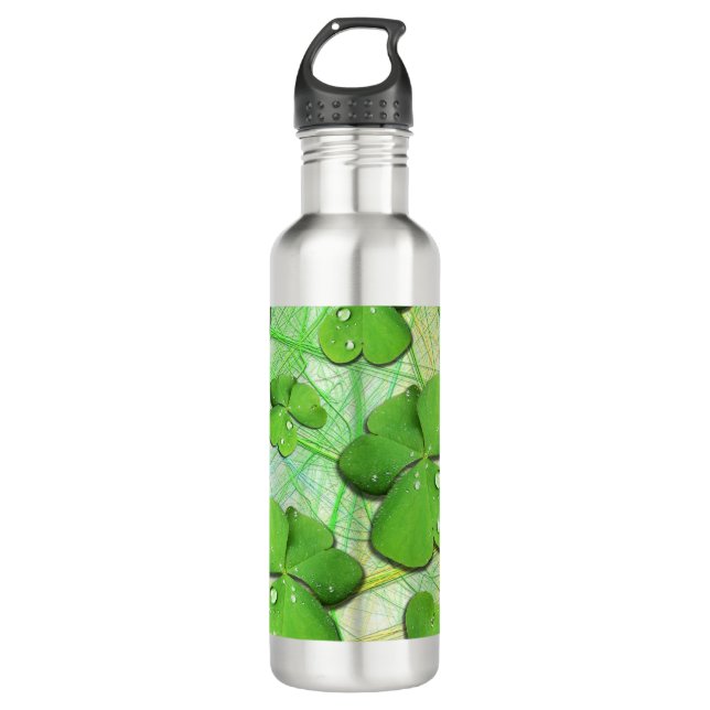 Green Shamrock St Patrick's iPhone 5 Case-Mate 710 Ml Water Bottle (Front)