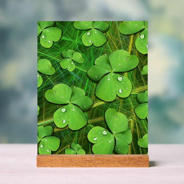 Green Shamrock St Patrick's iPhone 5 Case-Mate Acrylic Sign (Neutral)