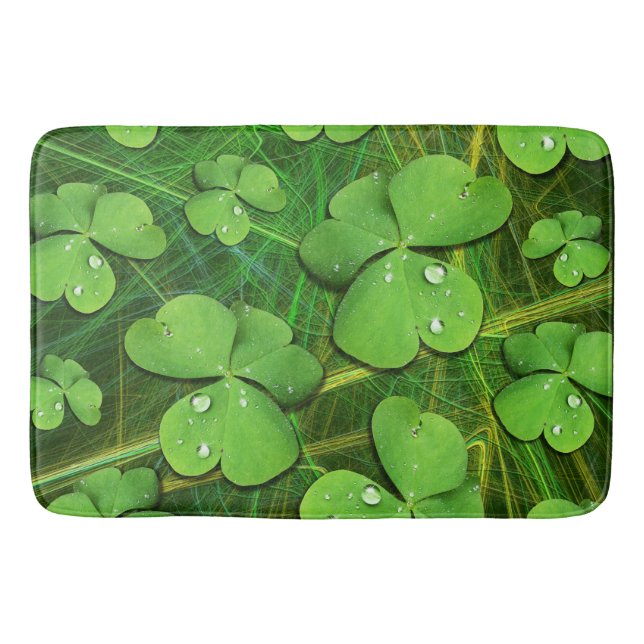 Green Shamrock St Patrick's iPhone 5 Case-Mate Bath Mat (Front)