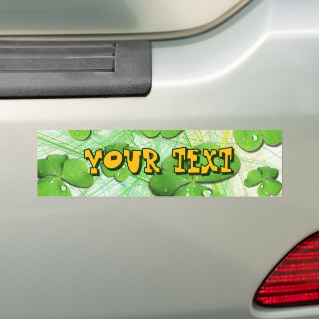 Green Shamrock St Patrick's iPhone 5 Case-Mate Bumper Sticker (On Car)