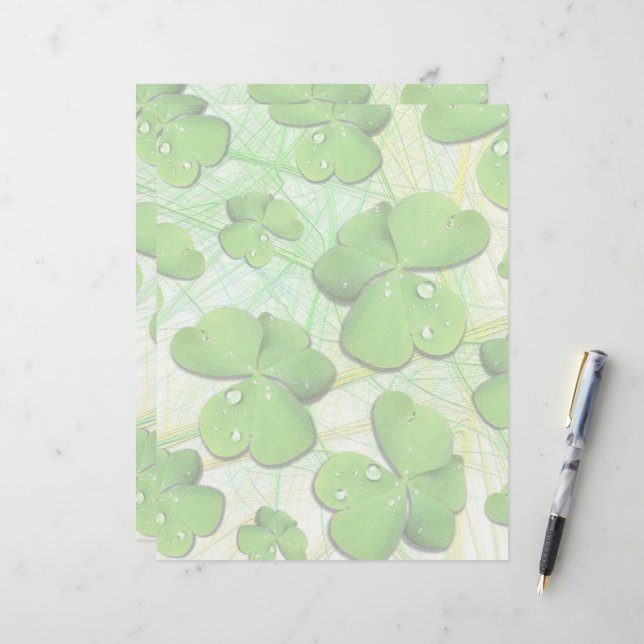 Green Shamrock St Patrick's iPhone 5 Case-Mate Custom Letterhead (Front/Back In Situ)