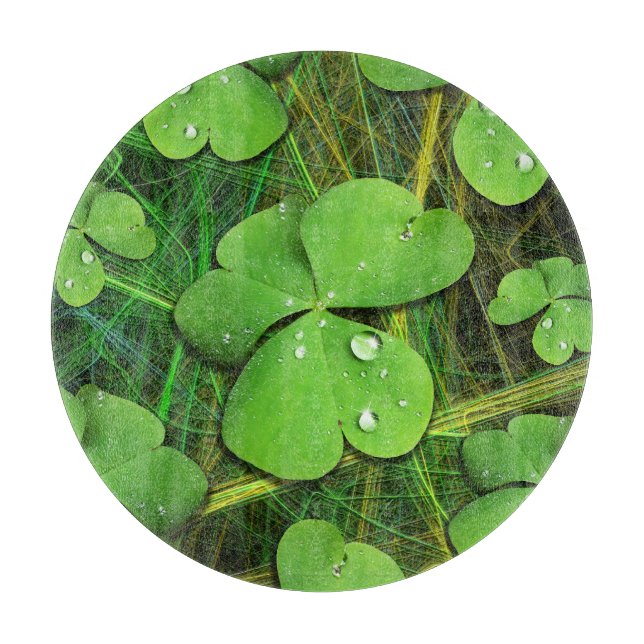 Green Shamrock St Patrick's iPhone 5 Case-Mate Cutting Board (Front)