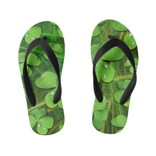 Green Shamrock St Patrick's iPhone 5 Case-Mate Kid's Jandals