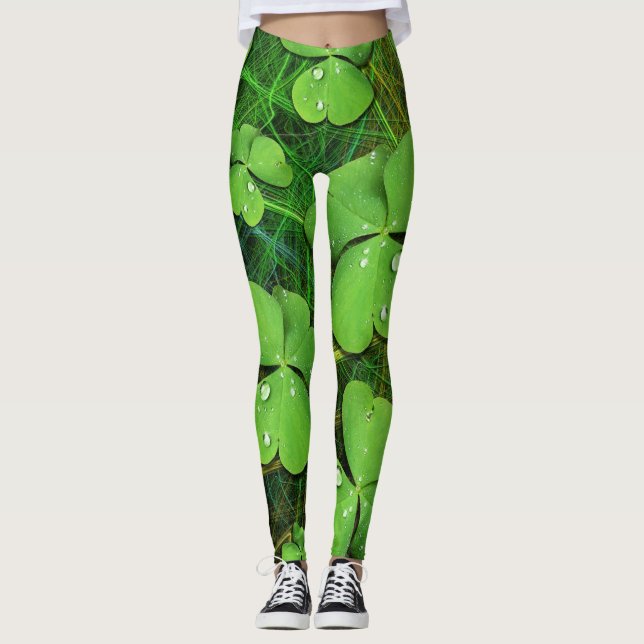 Green Shamrock St Patrick's iPhone 5 Case-Mate Leggings (Front)
