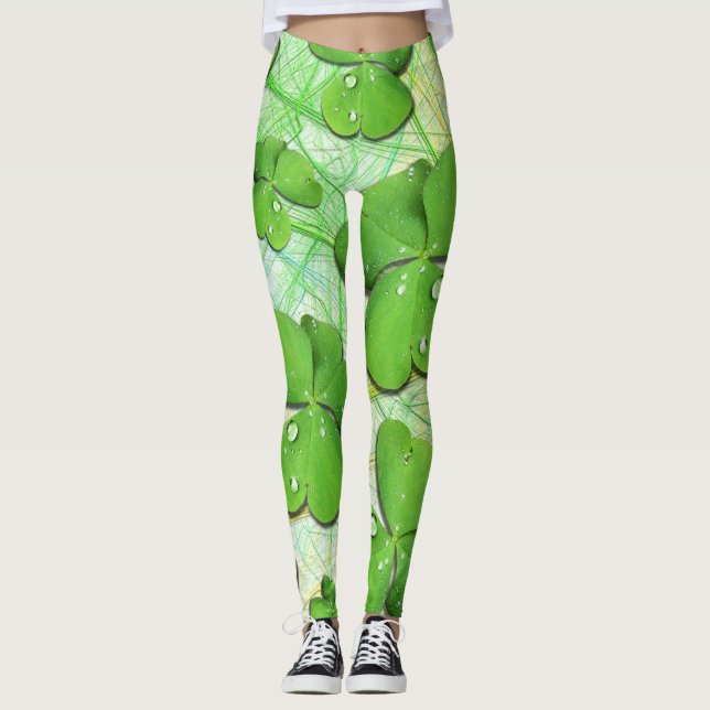Green Shamrock St Patrick's iPhone 5 Case-Mate Leggings (Front)
