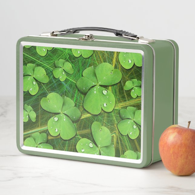 Green Shamrock St Patrick's iPhone 5 Case-Mate Metal Lunch Box (In Situ)