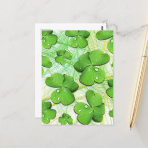 Green Shamrock St Patrick's iPhone 5 Case-Mate Postcard
