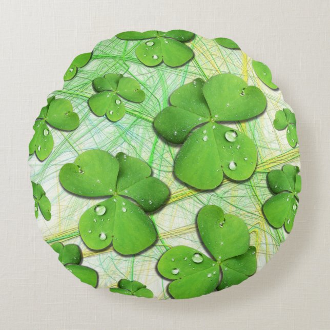 Green Shamrock St Patrick's iPhone 5 Case-Mate Round Cushion (Front)