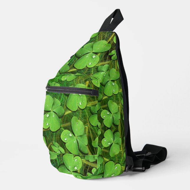 Green Shamrock St Patrick's iPhone 5 Case-Mate Sling Bag (Right Corner)