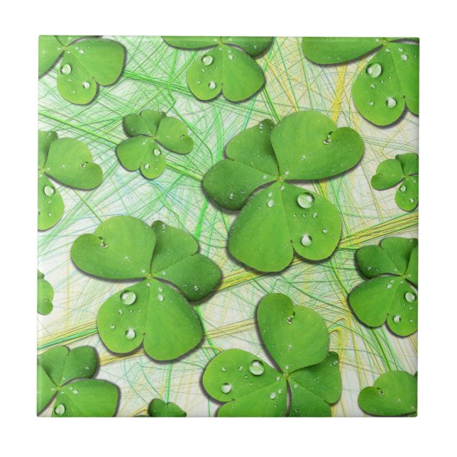 Green Shamrock St Patrick's iPhone 5 Case-Mate Tile (Front)