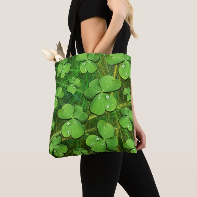 Green Shamrock St Patrick's iPhone 5 Case-Mate Tote Bag (Close Up)