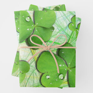 Green Shamrock St Patrick's iPhone 5 Case-Mate Wrapping Paper Sheet