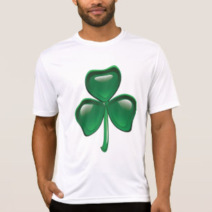 Green Shamrock Three-Leaf Clover T-Shirt