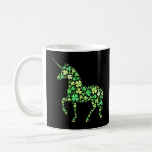 Green Shamrock Unicorn Cute Lucky Magical Design Coffee Mug