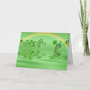 Green Shamrocks Card