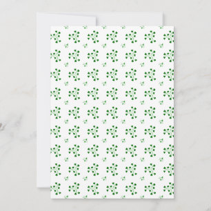 Green Shamrocks Circles Pattern Invitation
