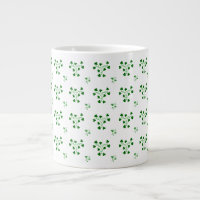 Green Shamrocks Circles Pattern Mug
