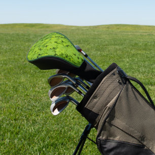 Green Shamrocks Floral Golf Head Cover