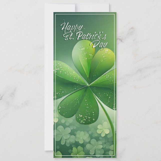 Green Shamrocks Happy St. Patrick's Day (7) c (Front)