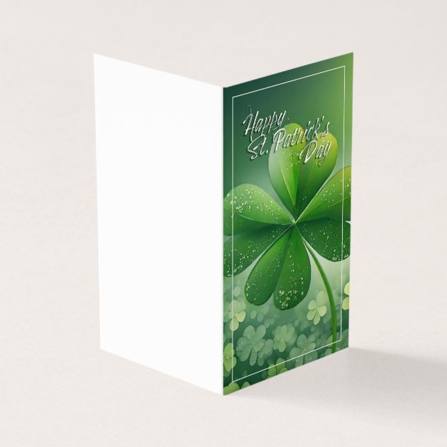 Green Shamrocks Happy St. Patrick's Day (7) c (Outside)