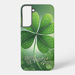 Green Shamrocks Happy St. Patrick's Day (8) c Samsung Galaxy Case