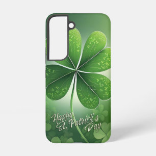 Green Shamrocks Happy St. Patrick's Day (8) c Samsung Galaxy Case
