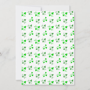 Green Shamrocks Pattern Invitation