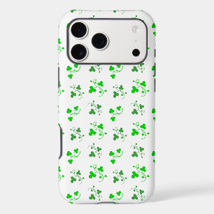 Green Shamrocks Pattern iPhone Case