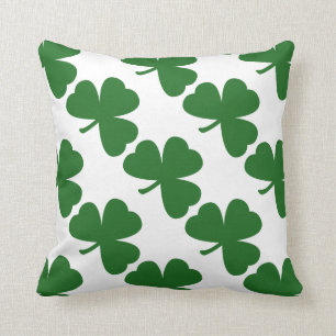 Green Shamrocks St. Patrick's Day Cushion