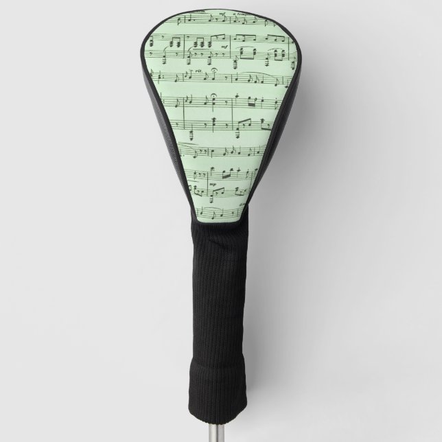 Green Sheet Music Golf Head Cover (Front)