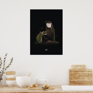 GREEN SHELL ARMADILLO by Alexandra Dikaia Poster