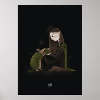 GREEN SHELL ARMADILLO by Alexandra Dikaia Poster