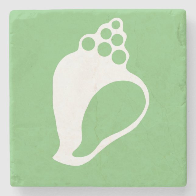 Green Shell Stone Coaster (Front)