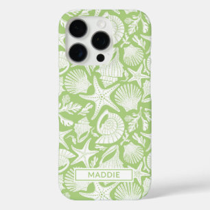 Green Shells Personalised iPhone 16 Pro Case