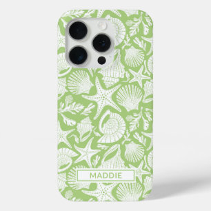 Green Shells Personalised iPhone 15 Pro Case