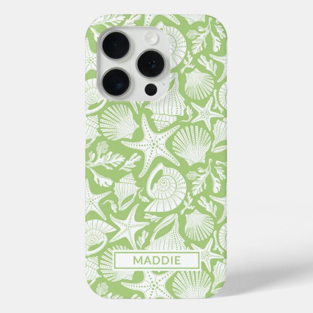 Green Shells Personalised Case-Mate iPhone Case (Back)