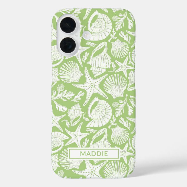 Green Shells Personalised Case-Mate iPhone Case (Back)